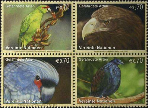 Timbres oiseaux nations - oiseaux, unies