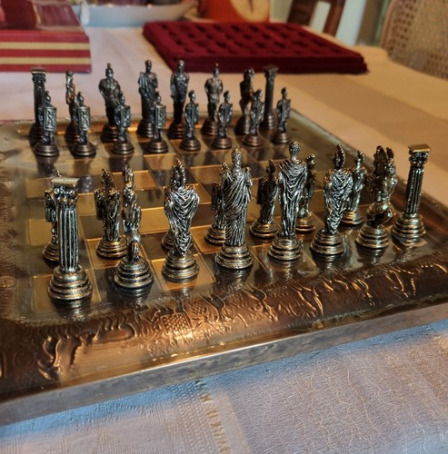 Rare jeu échecs grec - d'Échecs, en