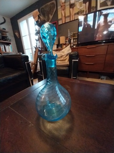 Carafe ancienne bleue napoleon - ancienne,