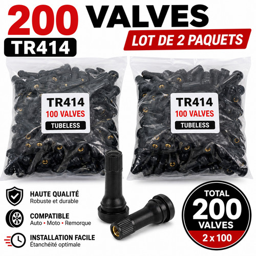 Lot 200 valves pneus tubeless - valves,