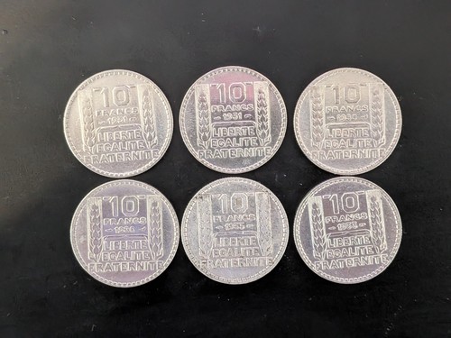 Lot pièces 10 francs - lot,