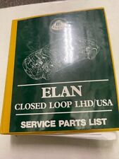 Lotus Elan Closed Loop LHD/USA Service Parts List Manual OEM 1991 1992 1994 1995