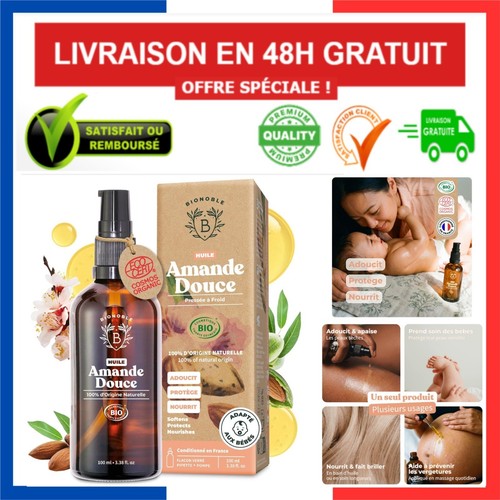 Huile amande douce bio - huile, d'amande