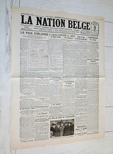 FAC-SIMILE A LA UNE JOURNAL NATION BELGE 09/12 1921 IRLANDE GUERRE INDEPENDANCE 