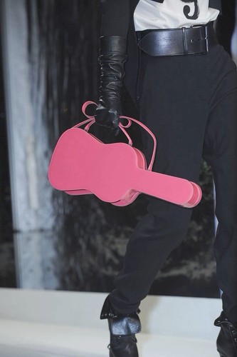 Sacoche guitare vintage rose