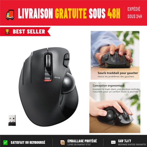 Souris trackball sans fil - sans,