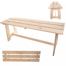 Banc de jardin KADAX en bois, banc, banc de parc, banc extérieur pour balcon