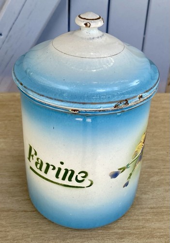 Ancien pot ingrédient farine - ancien,
