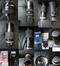LOT 5 OBJECTIFS ZOOM ET 2 FLASHS PHOTO-NIKON-SIGMA-COCINA-MC-KOMURANON....