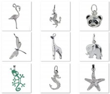 Animal Charm Pendant 925 Sterling Silver Jewellery - Various Pets Available
