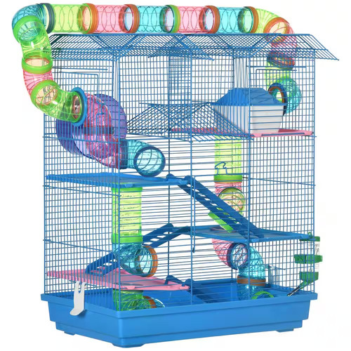 Pawhut tier hamster cage - pawhut, 5
