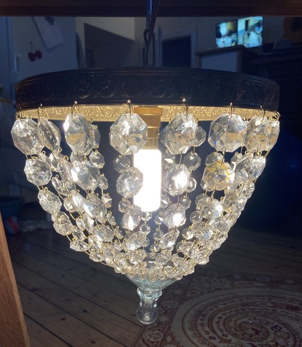 Lustre pampilles plafonnier - lustre,