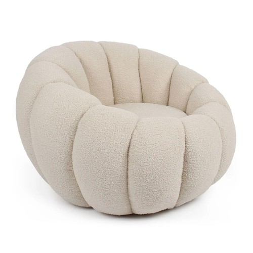 Fauteuil coquillage bouclette - fauteuil,