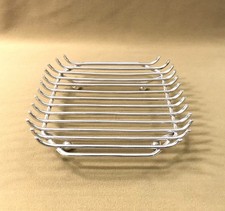 berceau porte asperges en métal argenté ( grille plat table égouttoir service )