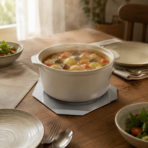 Dessous plat inox métal - inox,