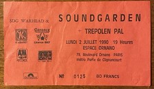 Soundgarden Espace Ornano Paris France 1990 Billet De Concert Chris Cornell