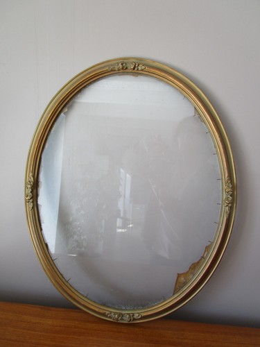 Cadre ovale ancien bois - ancien, en