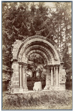 ND, France, Le Puy en Velay, Jardin du Musée, Portail Romanesque Vintage albumen pri