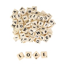 100 Scrabble Tuiles Noir