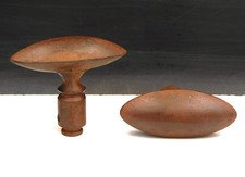 ▨7X7mm,Paire de poignées acier patiné ou ciré Façon rouille,Boutons de porte