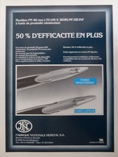 6/1986 PUB FN HERSTAL MUNITION 40 MM FUSEE THOMSON CSF AMMUNITION FRENCH AD