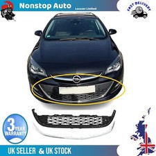 Pare Choc Avant Centre + Inférieur Grille Chrome Pour Opel Astra J