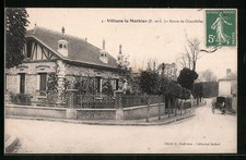 Old postcard Villiers-le-Morhiers, Route de Chandelles 