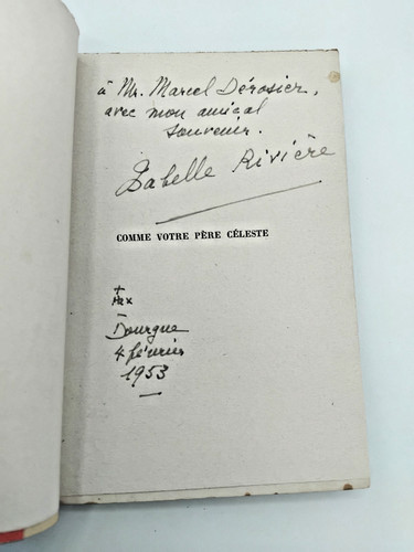 Envoi autographe isabelle - [envoi, autographe]