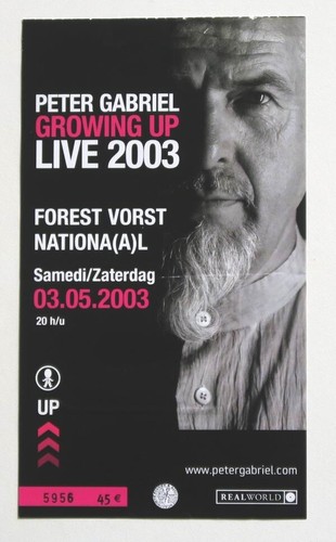 Peter gabriel billet concert - peter,