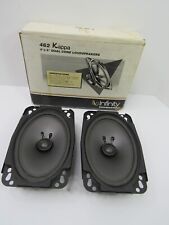 2 Infinity Car Loudspeakers 462 Kappa 4"x6" Dual Cone 8 oz Magnet 20 Watts New