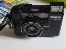 en Bon état non testé appareil photo argentique compact Konica AF3 Black 35 mm