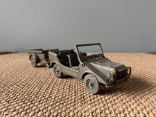 Miniatures originale Solido : Jeep Mercedes Auto Union N° 212 avec sa remorque