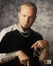 FRED DURST SIGNED 8x10 PHOTO LIMP BIZKIT LEAD SINGER AUTOGRAPH BECKETT COA
