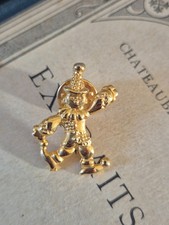 Pin’s clown vintage doré