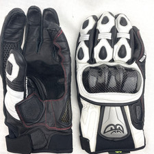 Berik 2.0 Full Race Gauntlet Glove White Black Motorcycle Sportbike EU Size XL