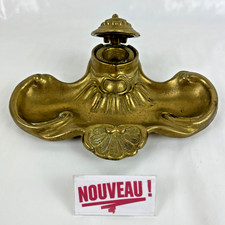 ➜NAPOLEON III Brass Antique/Antique Art Nouveau 19th Century France OFFICE INKWELL