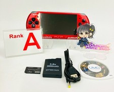 Sony PSP-3000 Red Black Console A Rank & New Battery USB Cable Set 1102