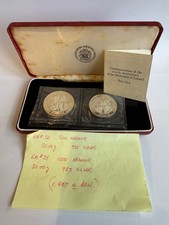 Iceland Silver Proof 500, 1000 Kr - 1.48 ounce troy ASW - silver coin with case