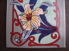 plaque émaillée motif art