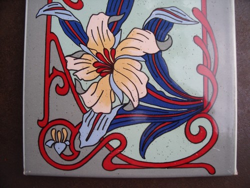 Plaque émaillée motif art - émaillée,