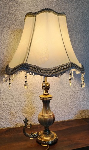 Lampe vintage onyx laiton - lampe,