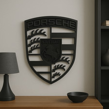 Logo style Porsche mural 41 cm