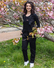 RUN & FLY Noir Extensible Salopette Jeans