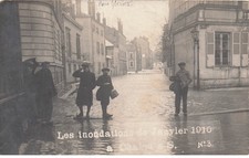 SAONE ET LOIRE CHALON SUR SAONE (photo card) Flood 1910 rue Gloriette