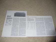 Hafler DH-500 Amplificateur Review, 1982, Complet Test, 2 Pgs