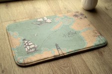 Tapis de Baignoire Douche Antidérapant 75x45 cm - Ancienne carte