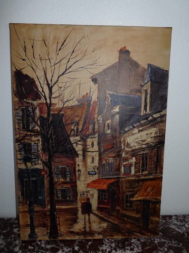 Superbe tableau peinture - , rue