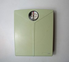 Pèse personne balance Terraillon Vintage plastique vert d'eau