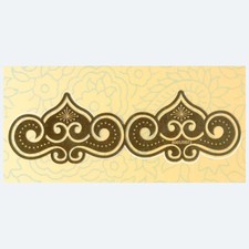 POCHOIR STENCIL METAL FRESQUE ORIENTALE SPECIAL GAUFRAGE BRODERIE PERGAMANO 