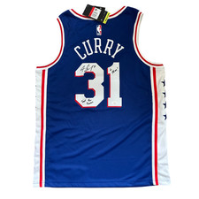Maillot NBA Nike Swingman 76ers Philadelphie signé par Seth Curry (JSA)